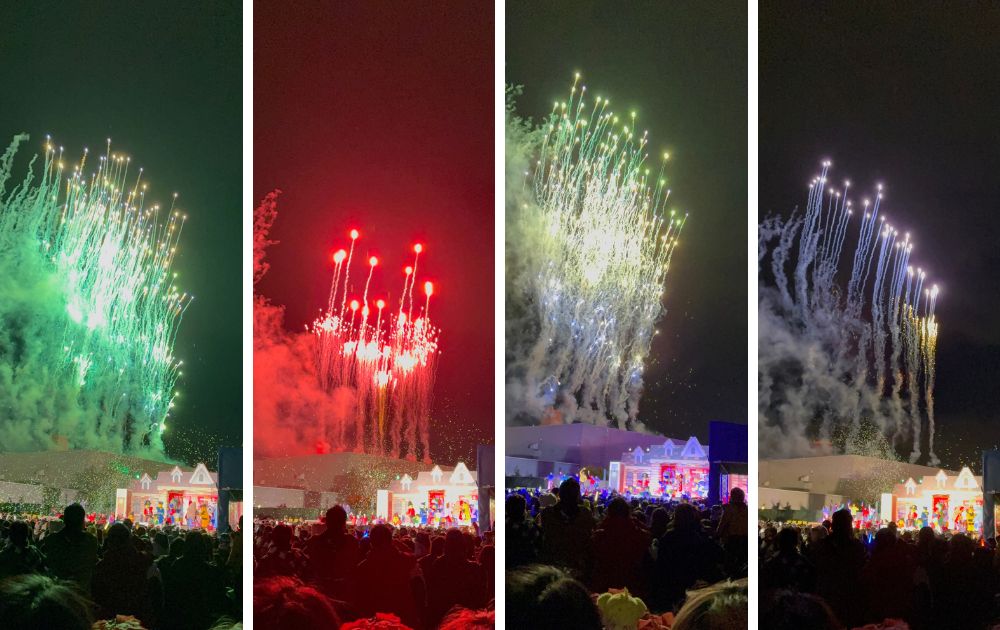 レゴランドのカウントダウンイベント花火