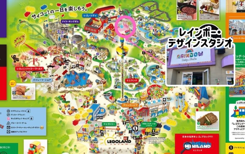 レゴランドのお土産売り場(ショップ)地図マップ