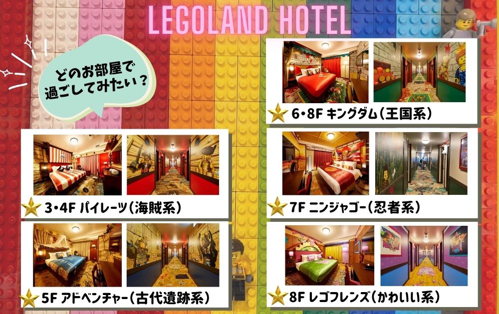 レゴランドホテルの部屋の違い(図解)