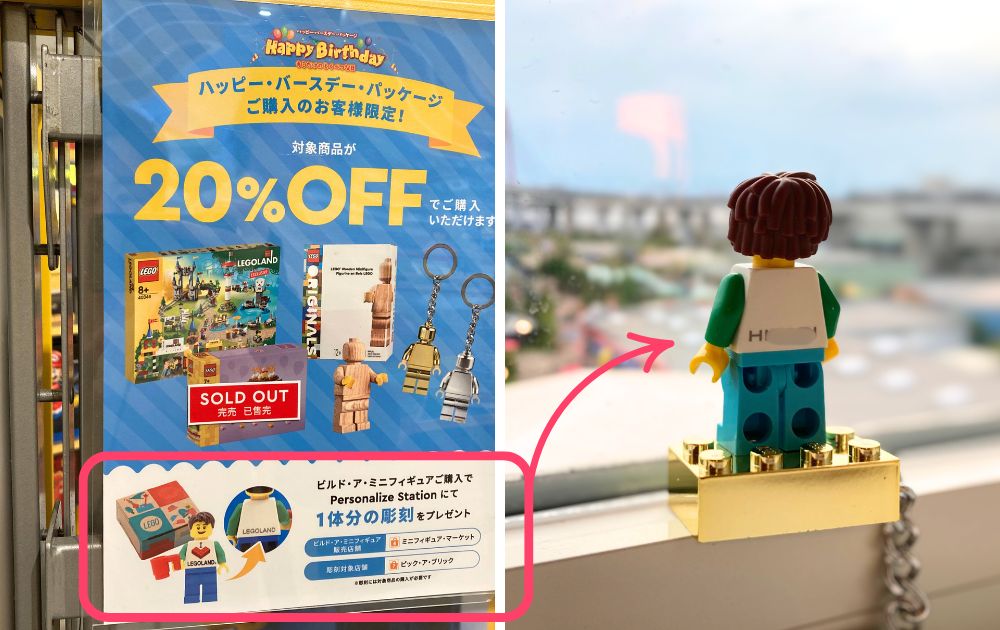 レゴランドのオリジナルミニフィグ・名入れキーチェーンの作り方