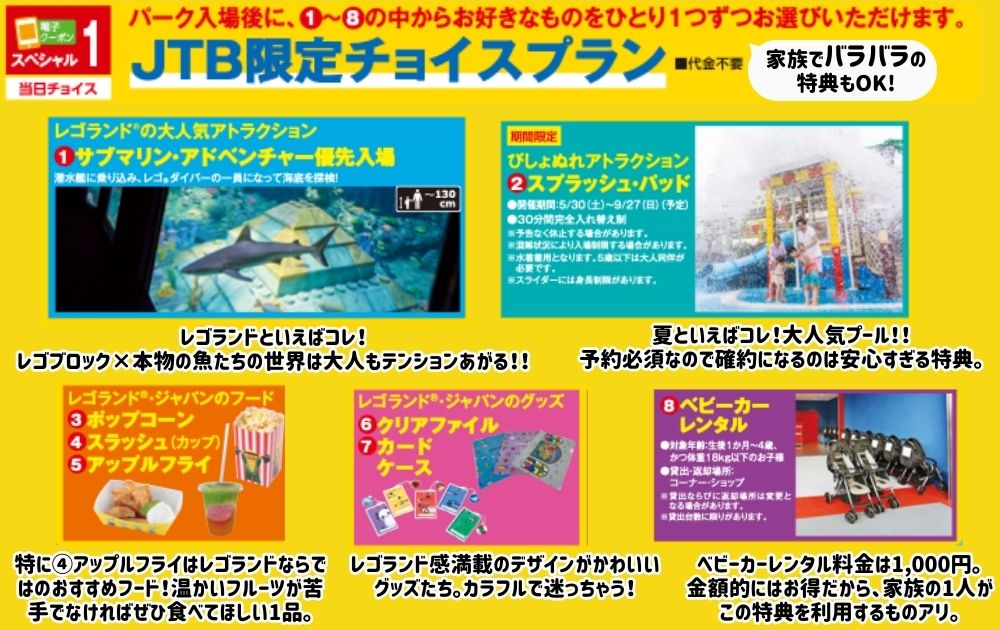 レゴランドにJTBで行くお得な方法(よくばりパッケージプラン・ライトパッケージプランの特典紹介)