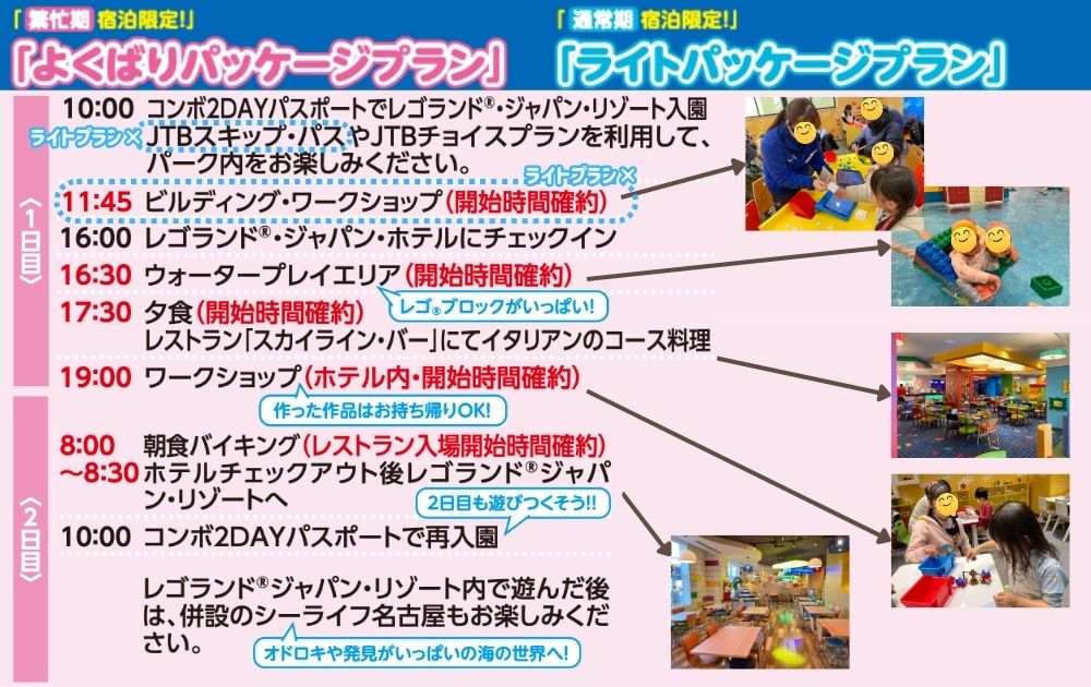 レゴランドにJTBで行くお得な方法(よくばりパッケージプラン・ライトパッケージプランの特典紹介)