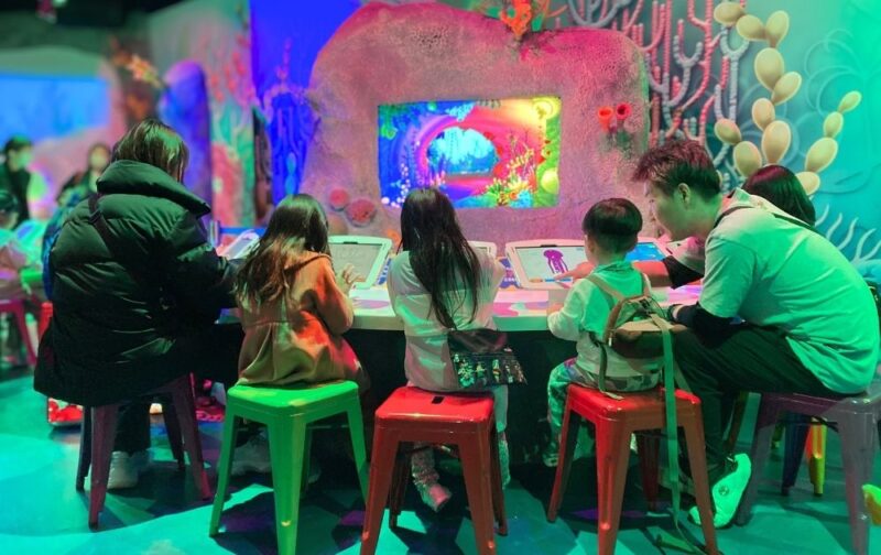 シーライフ名古屋の魚のお絵かきエリア