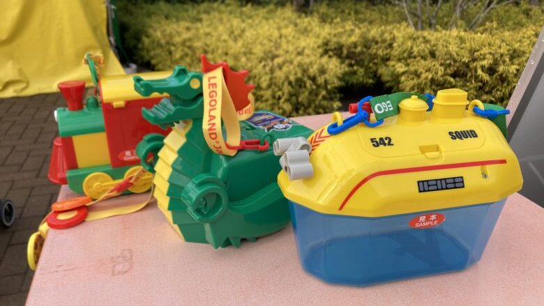 レゴランドのポップコーンバケツ3種類の大きさ比較